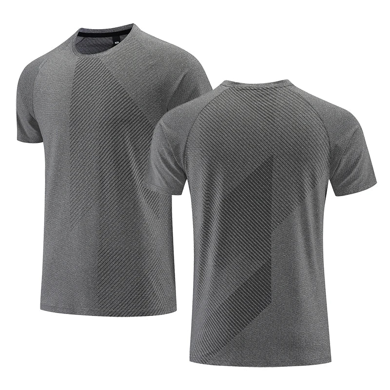 Snelle droge mannen Running T-shirt Fitness Sports Top Gym Training Shirt Ademend joggen Casual Sportswear
