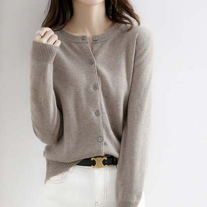 Kobiety sweter sweter o Neck Spring Autumn Knitted kaszmirowe Cardigany Solidne damskie swetry damskie 2022