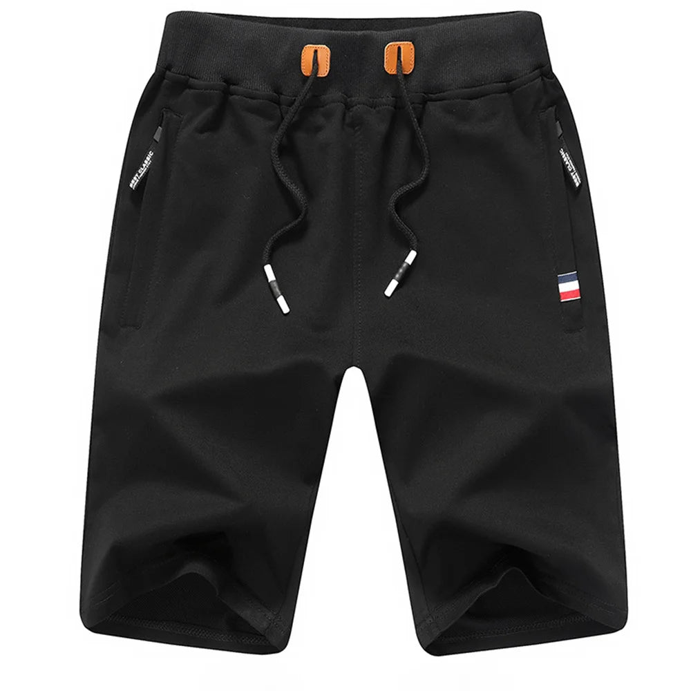 FGKKS de qualidade Men shorts casuais Novo verão masculino moda casual curto de cor sólida fitness shorts respirável