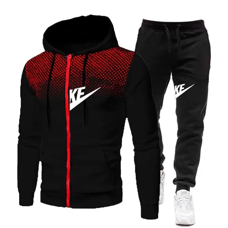 2025 Nuovi abiti da uomo autunno e inverno di alta qualità, felpe con cappuccio, top casual zip-up, abbigliamento sportivo per uomini, pantaloni sportivi casual maschile