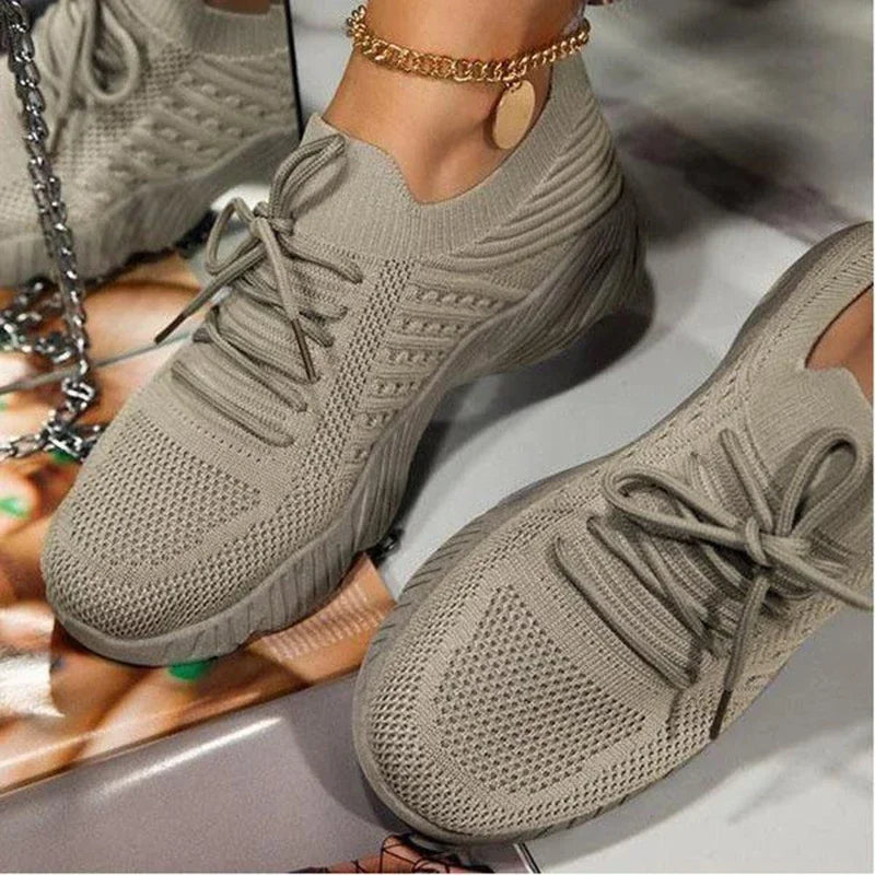 Ženske mreža dihajoča priložnostna superge čipkaste vulkanizirane čevlje ženske platforme superge ženske čevlje plus size Zapatos de mujer