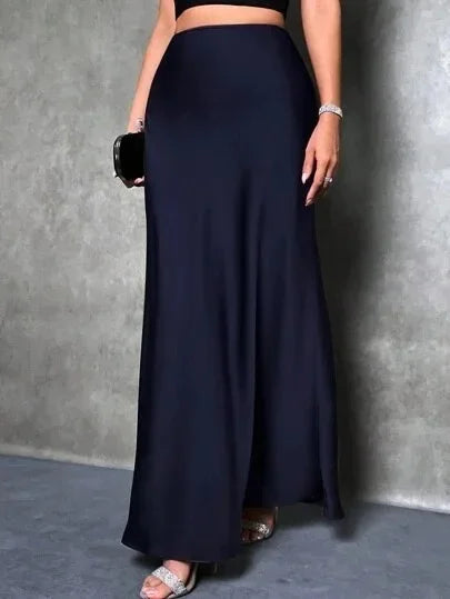 Nuevo estilo de moda europea y americana Velvet A- Falda de línea Línea Vestido largo para mujeres Otoño Invierno 2023 Diseño simple