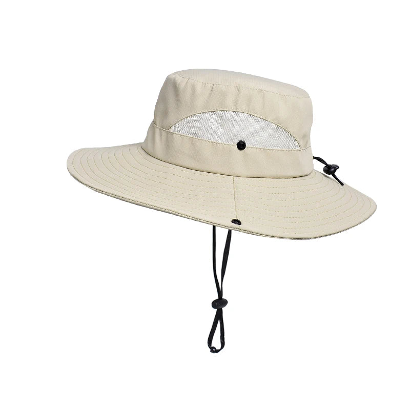 Spring summer sunshade hat Ladies outdoor fishing Mountaineering fisherman hat Breathable large brim sun hat