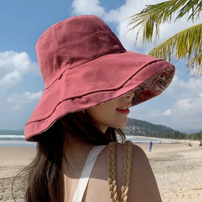 Women's Fishing Cap Summer Sun Protection Full Face with Windproof Rope New Summer Large Brim Spring Autumn UV Protection Hat