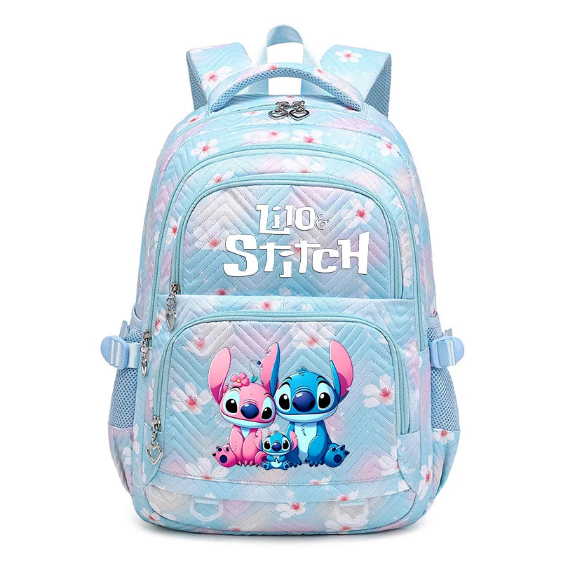 Lilo Stitch Waterproof Large Capacity Backpack for Women Girls Daypack Lightweight Schoolbag Casual Travel Knapsack