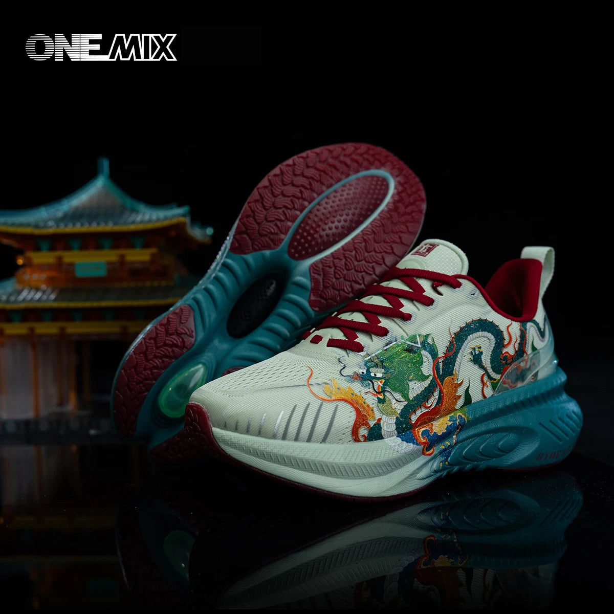 Onemix Original Designers Chinese Style Running Shoes For Men Luxury Women Shoes Breattable Sports Shoes Male Outdoor Sneaker