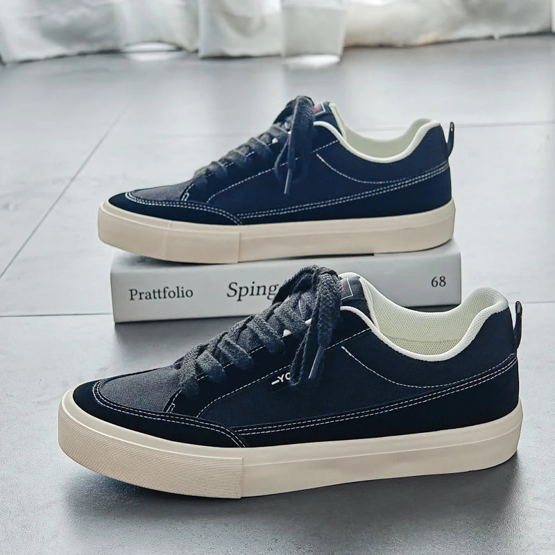 New Fashion Trend Comfortable Men's Canvas Shoes Breathable Soft Non-slip Wear-resistant Flat Shoes Outdoor Casual Shoes