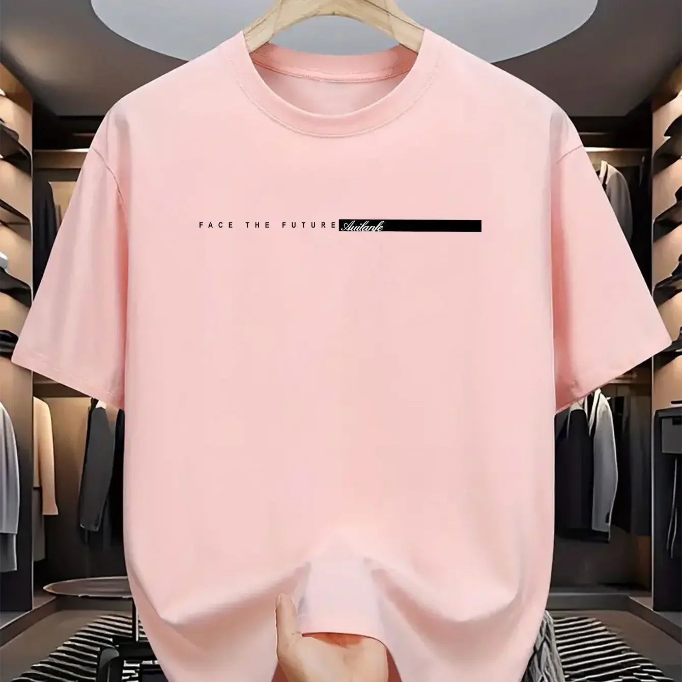 Letnie męskie litery kapitałowe Drukuj okrągły szyjka krótkoczestrwałe T-shirt TOP High Street Men and Women's Style