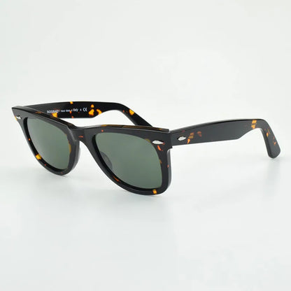 Gafas de sol clásicos lente de vidrio acetato de lentes solares y-2140 diseño de doble remacha gafas elegantes femeninas uv gafas de sol