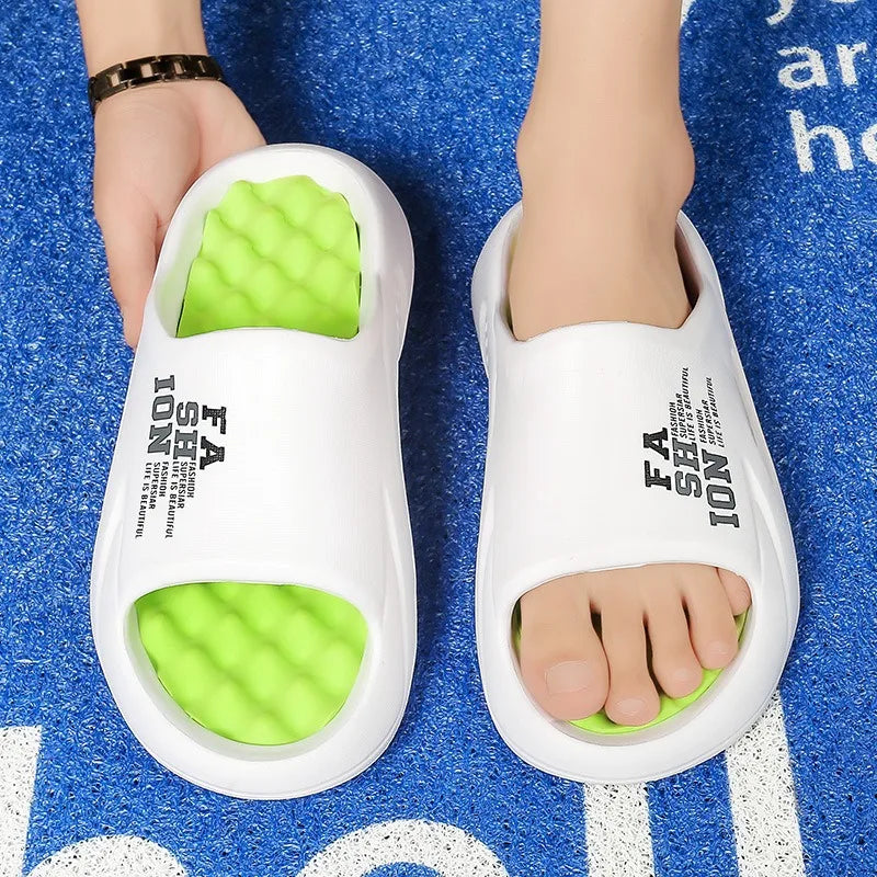 New Summer Man Massage Slippers 2025 Indoor Outdoor Beach Sandals Soft Bottom Casual Slippers Male Flip Flops Mens Sandals