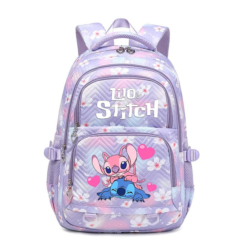 Lilo Stitch Waterproof Large Capacity Backpack for Women Girls Daypack Lightweight Schoolbag Casual Travel Knapsack