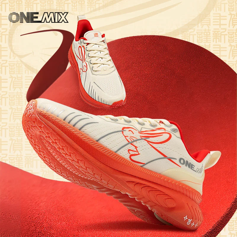 Onemix 2025 Nowe buforowe bufory bufery do biegania ciężkie biegaczy mężczyźni Niepoślizgowe oddychające lekkie buty sportowe na świeżym powietrzu
