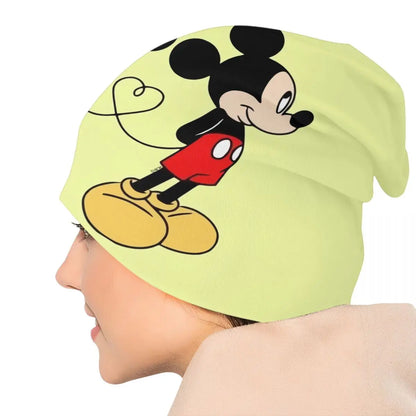 Disney Mickey Mouse Minnie Skullies Beanies Caps For Men Women Unisex Street Winter Warm Knitting Hat Adult Bonnet Hats