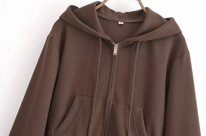 Women's Hooded Zip Up Cropped Jacket and Drawstring Flared Pants Set Cozy and Stylish for Daily and Sporty Looks
