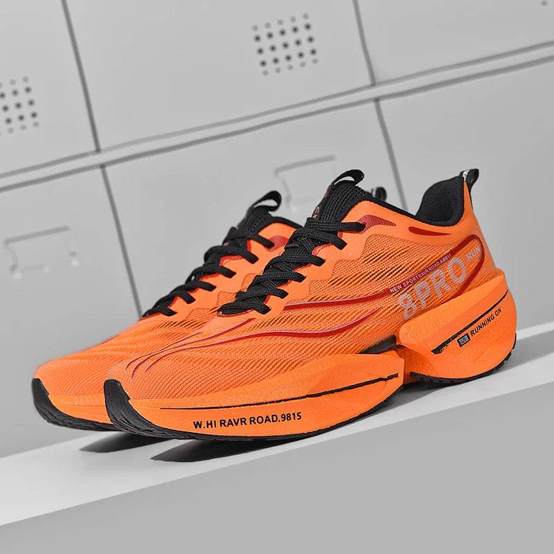 Mænds sneakers carbon plade maraton racing dæmpende anti-slip løbesko tykkål slidbestandigt par tennissko