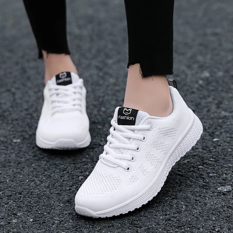 2024 Mujeres zapatos deportivos plataforma de moda zapatillas de zapatillas de primavera de invierno