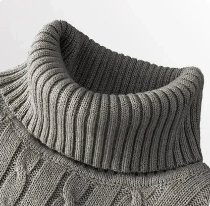 Suéter de cuello alto para hombres sólidos de color sólido