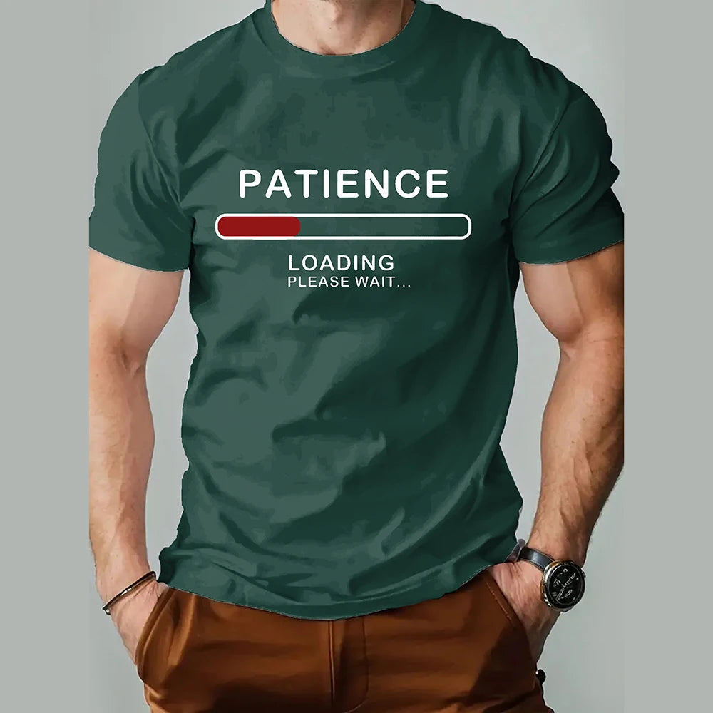 T-shirt imprimé de lettre 3D drôle pour les hommes mode simplicité style manche courte tops t-shirt à col décontracté surdimension