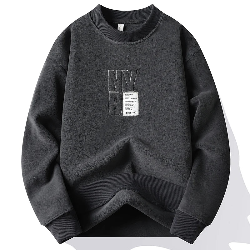 Moda masculina grossa bordado com capuz de capuz