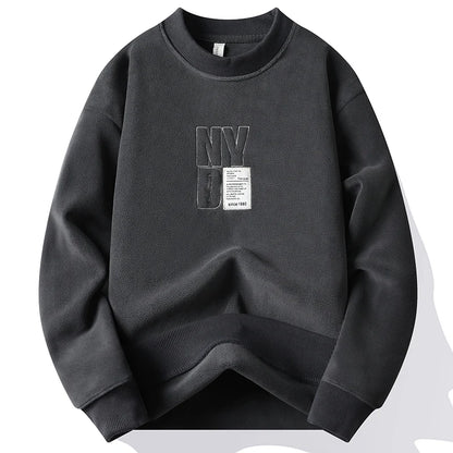 Moda masculina grossa bordado com capuz de capuz