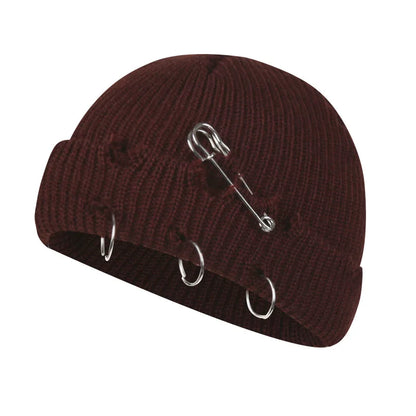 Brand Oohmy Knitted Hats for Men Women, Skullies Caps, Warmer Bonnet, Casual Cap, Monochromatic, Male and Female, Winter, 2024