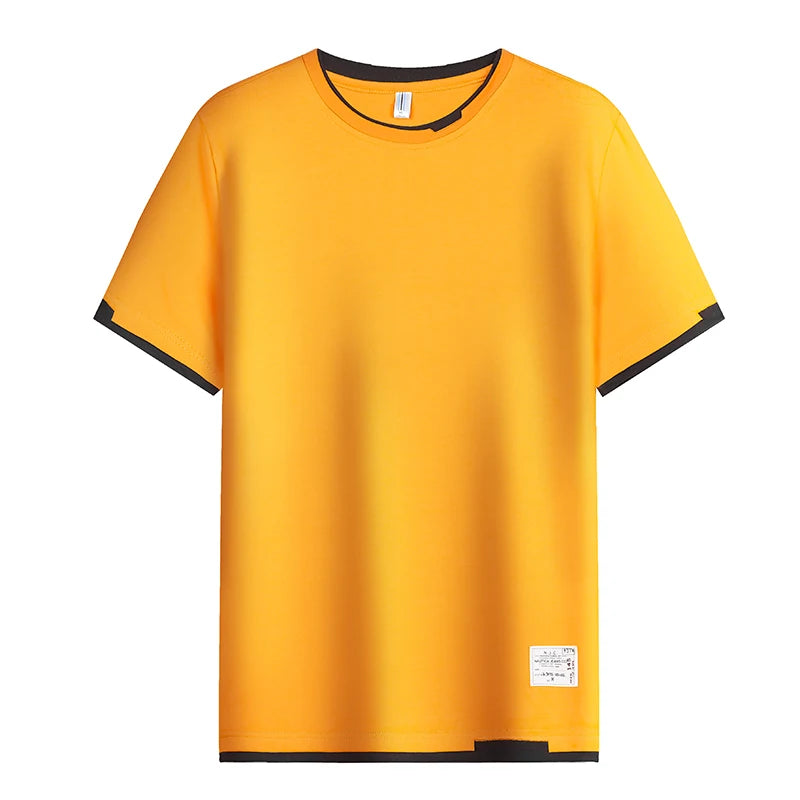 FGKKS 2024 Casual T-Shirt dla mężczyzn Pure Bawełna oddychająca moda Krótkie rękawy Wysokiej jakości koszulka dla mężczyzn