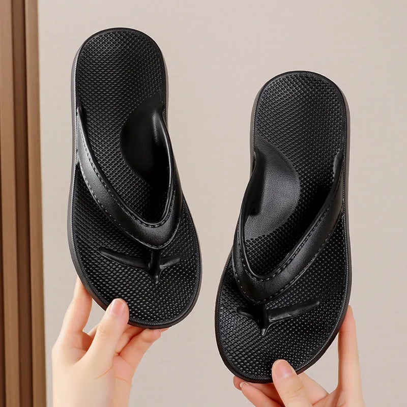 Eva Men Flip Flip Sandalias de playa duraderas Interiores al aire libre Anti-Slip Pareja Slippers cómodas sandalias planas casuales