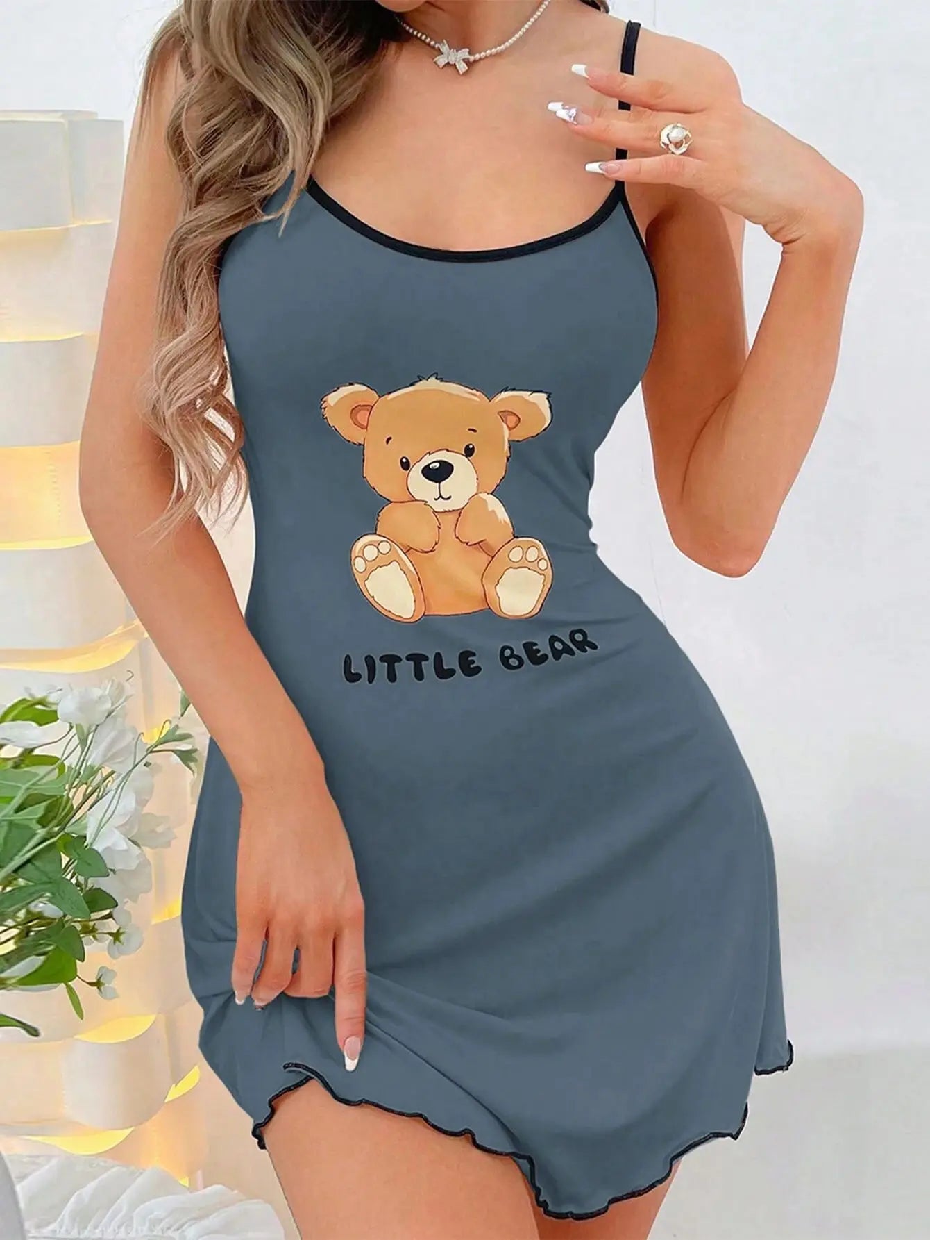 Lingerie Dress Sleeping Wear for Woman Pajamas Sexy Sleepewear Women's Pajama Dress Sleepwear Piece Summer Night Shirts Ladies