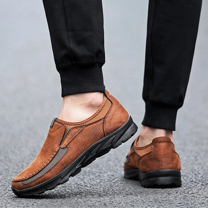 Mænd afslappede sko åndbare loafers sneakers mand komfortable blød sål mokkasiner designer håndlavet retro vandrende sko mænd sko
