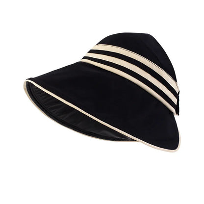 Elegant Summer Sun Hats For Women Girl Adjustable Wide Brim Uv Protection Beach Hat Breathable Foldable Panama Cap Ponytail Caps