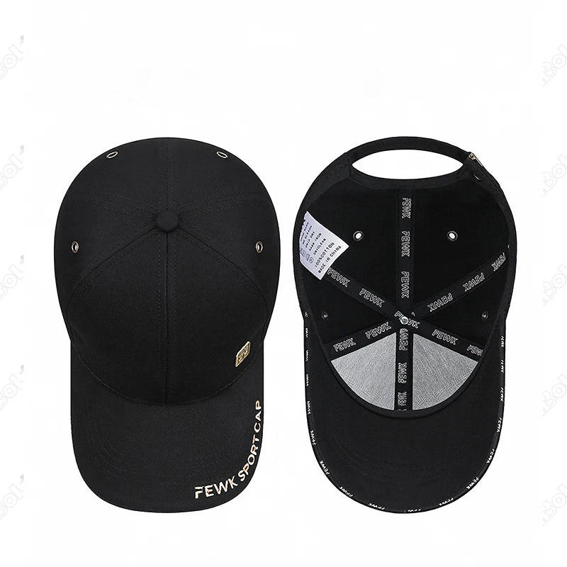Nuevos hombres de moda mujeres de alta calidad pocos cartas bordadas algodón de algodón ajustable gata de béisbol gorra camionero para papá sombreros de papá