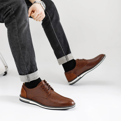 Cuero flofer hombres moda cómoda 2024 marcas casuales zapatos hombres