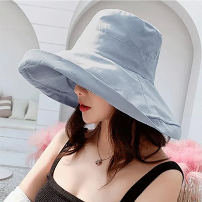 2025 ربيع الصيف القبعة النسائية القبعة البنمية أربعة مواسم الصياد Big Brim Hat