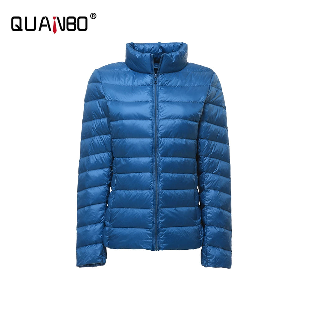 15 Colors Female Slim Fit Short Portable Windproof Puffer Jacket New Women Autumn Winter Packable Ultra Light Weight Down Coat