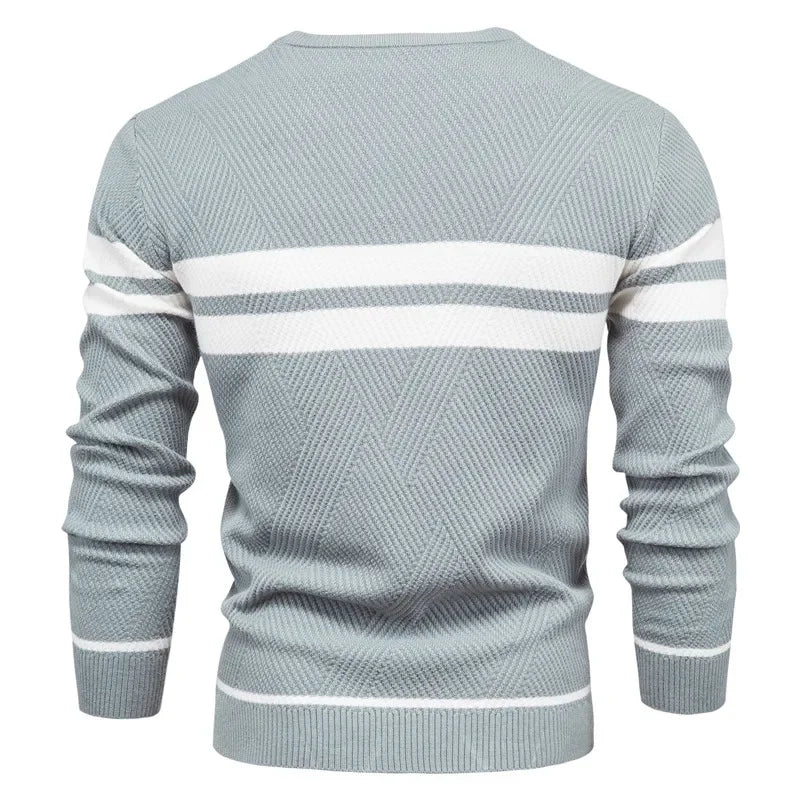 Camisola de manga longa de gola alta masculina, blusas finas, moda casual, roupas de outono, novo