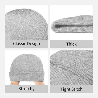 Gasgas 
 Strikkede hatbønner høst vinterhatter varme unisex casual cap menn kvinner gaver,