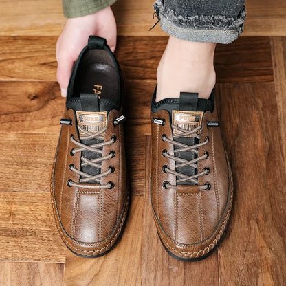 Buty do mężczyzn skórzane ręcznie robione buty na zewnątrz trampki na piesze