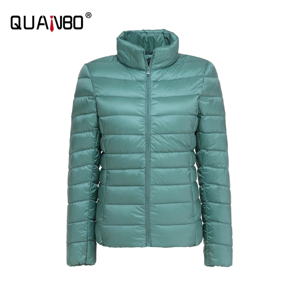 15 Colors Female Slim Fit Short Portable Windproof Puffer Jacket New Women Autumn Winter Packable Ultra Light Weight Down Coat