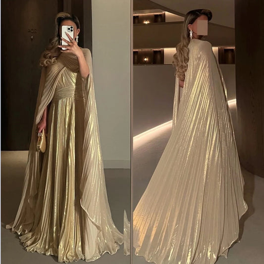 Персонализирана органза драпирана плитка официална вечер A-Line Jewel Bespoke Bespok