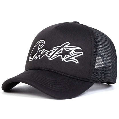 Unisex CRTZ Pentagram Embroidery Baseball Net Caps Spring and Summer Outdoor Adjustable Casual Hats Sunscreen Hat