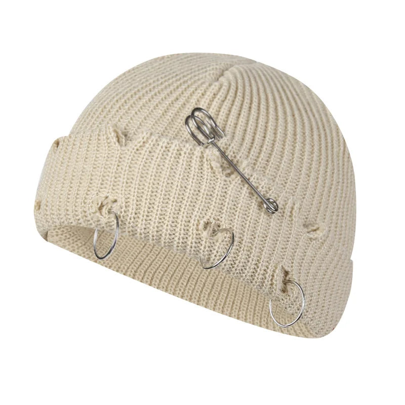 Brand Oohmy Knitted Hats for Men Women, Skullies Caps, Warmer Bonnet, Casual Cap, Monochromatic, Male and Female, Winter, 2024