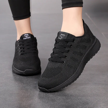2024 Mujeres zapatos deportivos plataforma de moda zapatillas de zapatillas de primavera de invierno