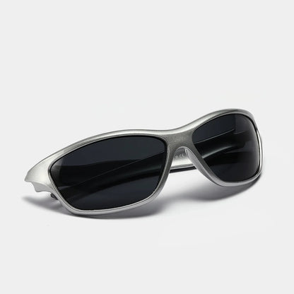 Gafas de sol de plata para hombres Ciclismo de sol al aire libre Sport Sun Gases Mujeres Vintage Vintage Handy Punk Goggle Eyewear 2000S Estética