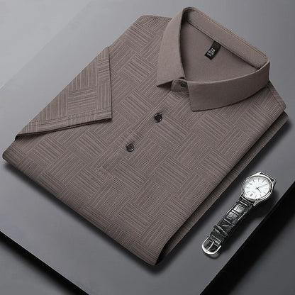 2024 Camiseta de manga corta de manga corta de manga corta de nuevo negocio impreso para hombres Moda de manga corta cómoda y transpirable Top