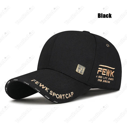 Nuevos hombres de moda mujeres de alta calidad pocos cartas bordadas algodón de algodón ajustable gata de béisbol gorra camionero para papá sombreros de papá