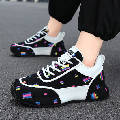 Canvas shoes Men's shoes summer breathable casual flat shoes trend all match sports sense letter cloth shoes round head fashion