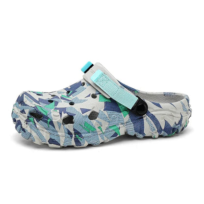 NYE MENNESKLOGER Tøfler Sandal Menn Hagesko Flat kamuflasje Sandaler Mannlige joggesko utendørs flip flops Hjem
