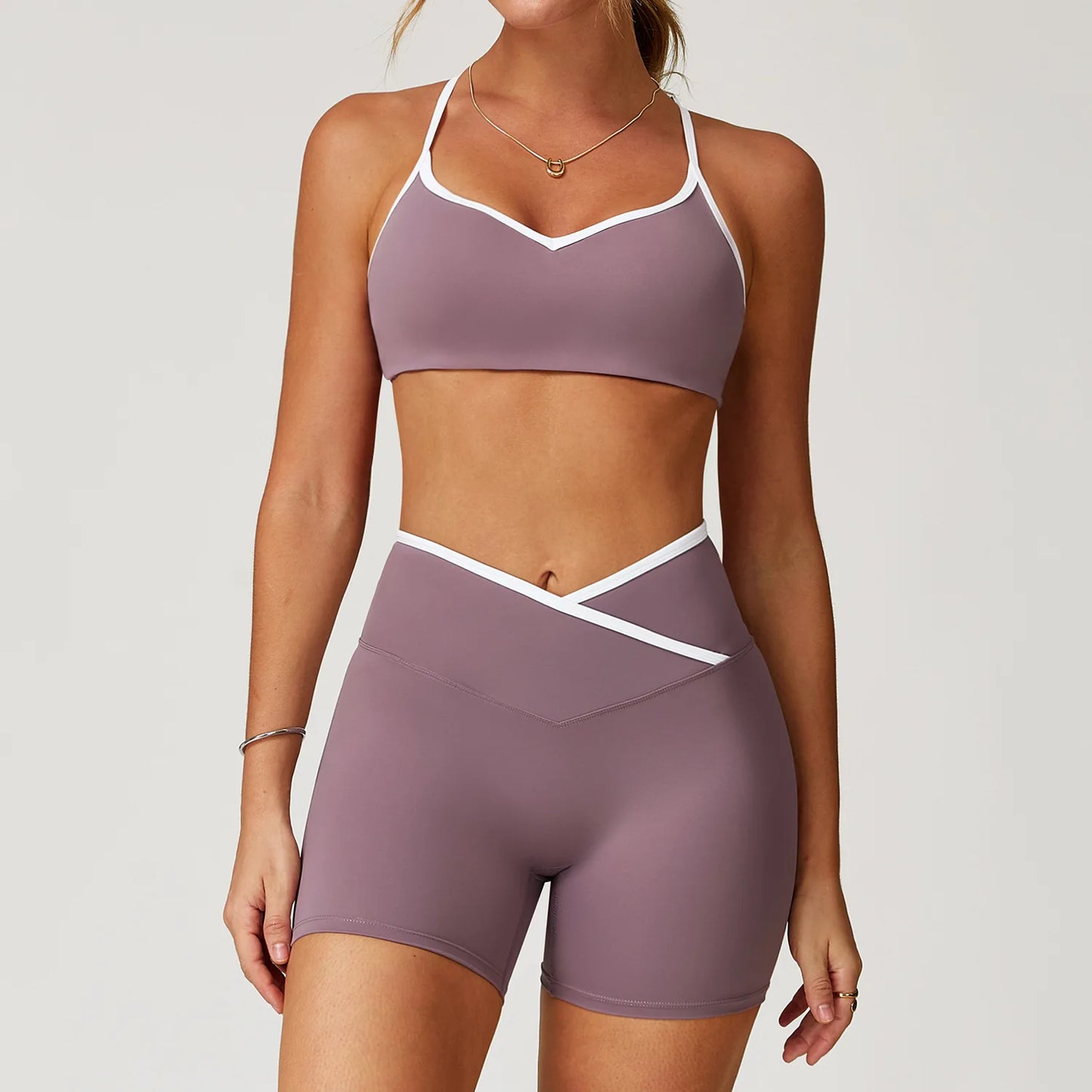 Yoga Set 2 Pieces Workout Clothes Women's Tracksuit Sportswear Gym Clothing High Waist Bell-bottoms Sexy Fitness Bta Sports Suit