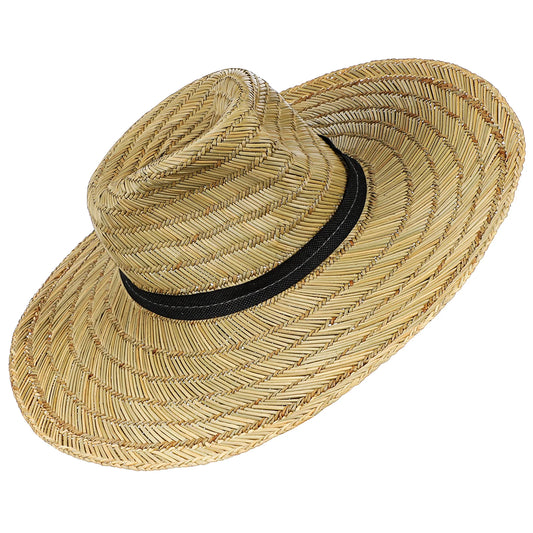 Wide Brim Straw Hat Large Sunshade Cap for Men L 58-60cm Beach Hiking Camping Outdoor Activities Sun Protection Summer Fashion