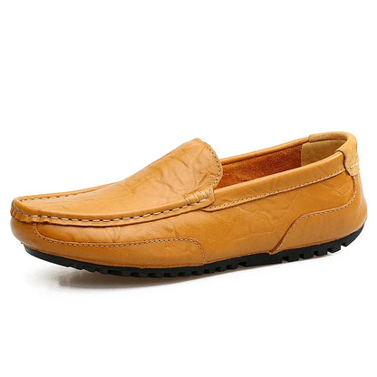 2023 Men d'été Chaussures décontractées marque de luxe de mocassins pour hommes en cuir authentiques mocassins creux en blindage respirant sur les chaussures de conduite
